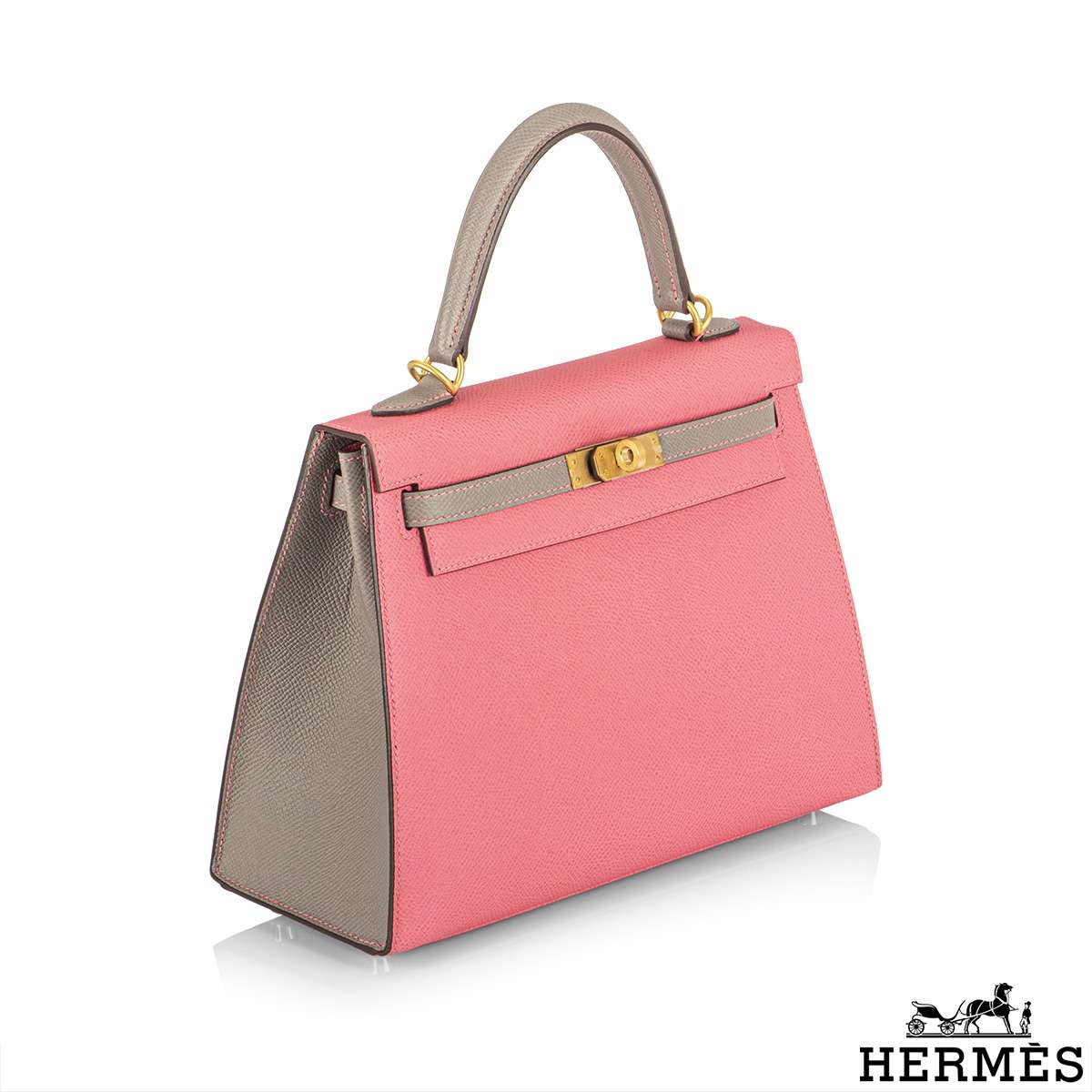 Hermès Horseshoe Stamp (HSS) Bicolor Gris Asphalte and Rose Azalee Birkin  30cm of Epsom Leather with Permabrass Hardware, Handbags & Accessories  Online, Ecommerce Retail